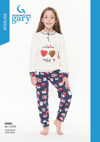 GIRL'S S/L PAJAMAS S20002 Tellini S.r.l. Wholesale Clothing